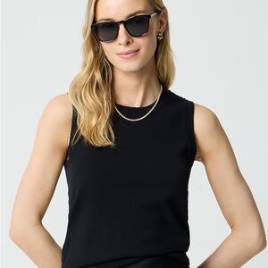 NWT J. Crew Classic Cotton Sweater Shell Black XXS